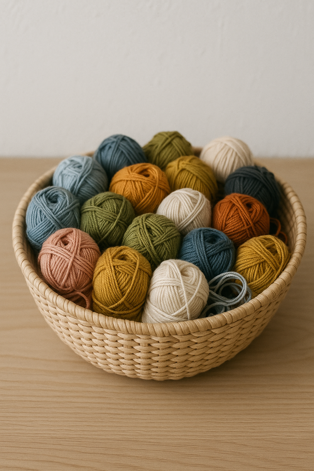 basket filled with colorful donated left over yarn loopelle atelier